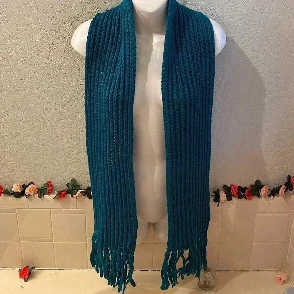 Crocheted, Ribbed Scarf/Wrap